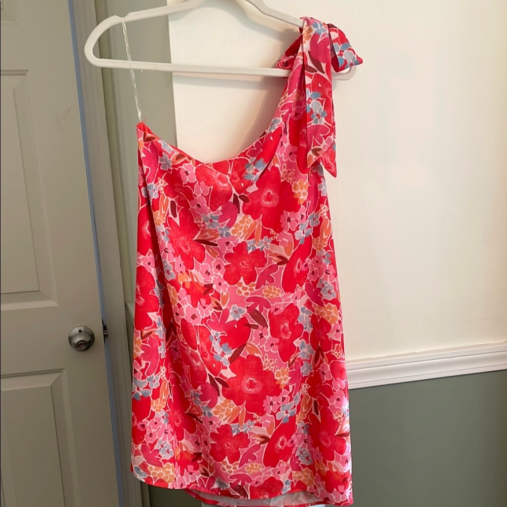 Floral One-Shoulder Dress